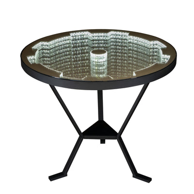 3D Round Crystal Coffee Table LED