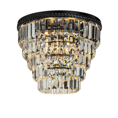 3-Light 16“ Glam Tier Crystal Flush Mount Ceiling Lighting