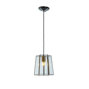 1 Light Modern Geometric Pendant Lighting with Clear Glass Shade