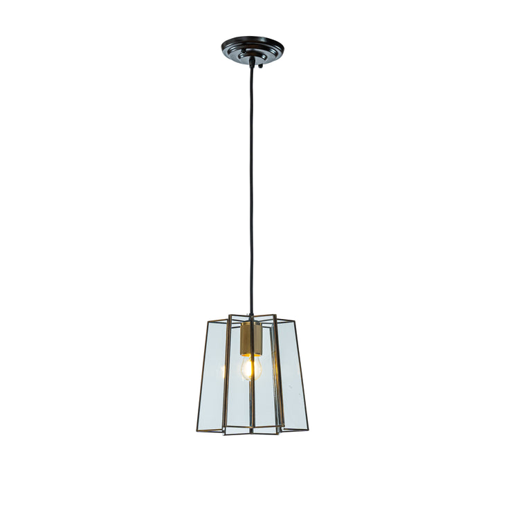 1 Light Modern Geometric Pendant Lighting with Clear Glass Shade