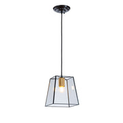 1 Light Modern Geometric Pendant Lighting with Clear Glass Shade